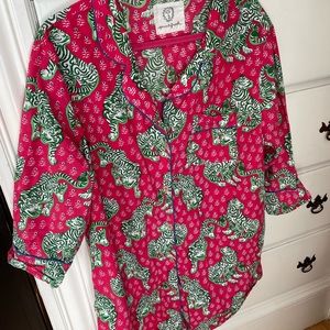 Printfresh Tiger Queen pink sleep shirt